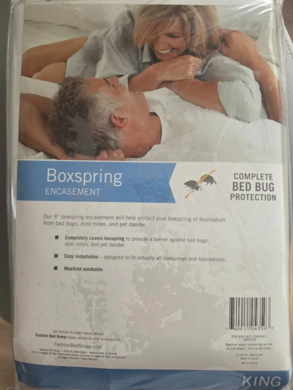King Size Box Spring Encasement – Bed Bug Protection – NWT